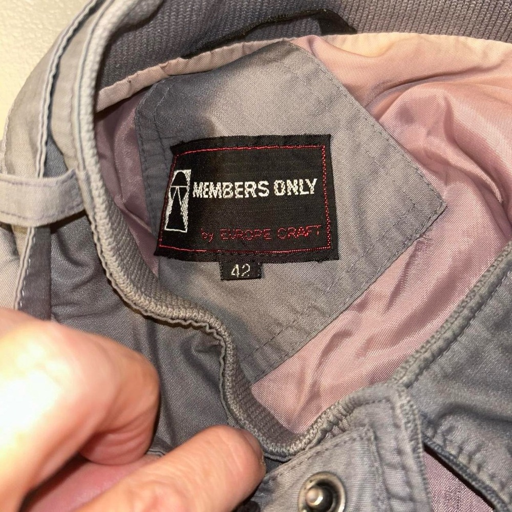 Members Only Beige Gray Jacket - Picture 5 of 9
